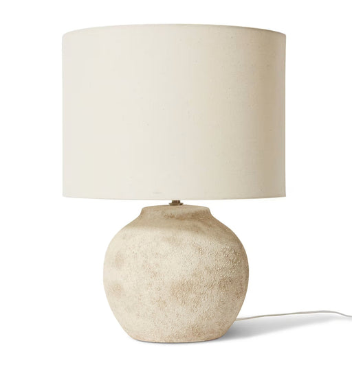 Deacon table lamp, with white shade - Biku Furniture & Homewares