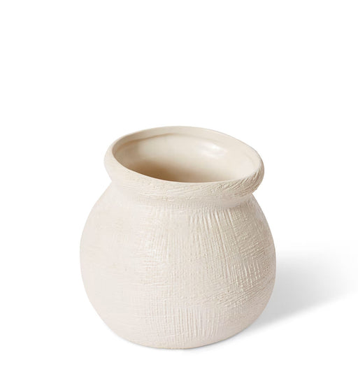 Hessian White Wanda Vase S - Biku Furniture & Homewares