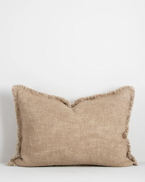 Natural Delmar Pillow with Feather Filling - Biku Furniture & Homewares